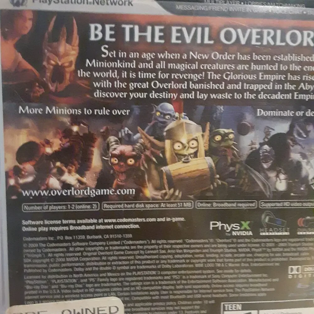Over Lord  PS3